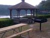 Gazebo area with grill and picnic tables